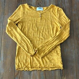 Old Navy Yellow Fitted Ribbed Long Sleeve